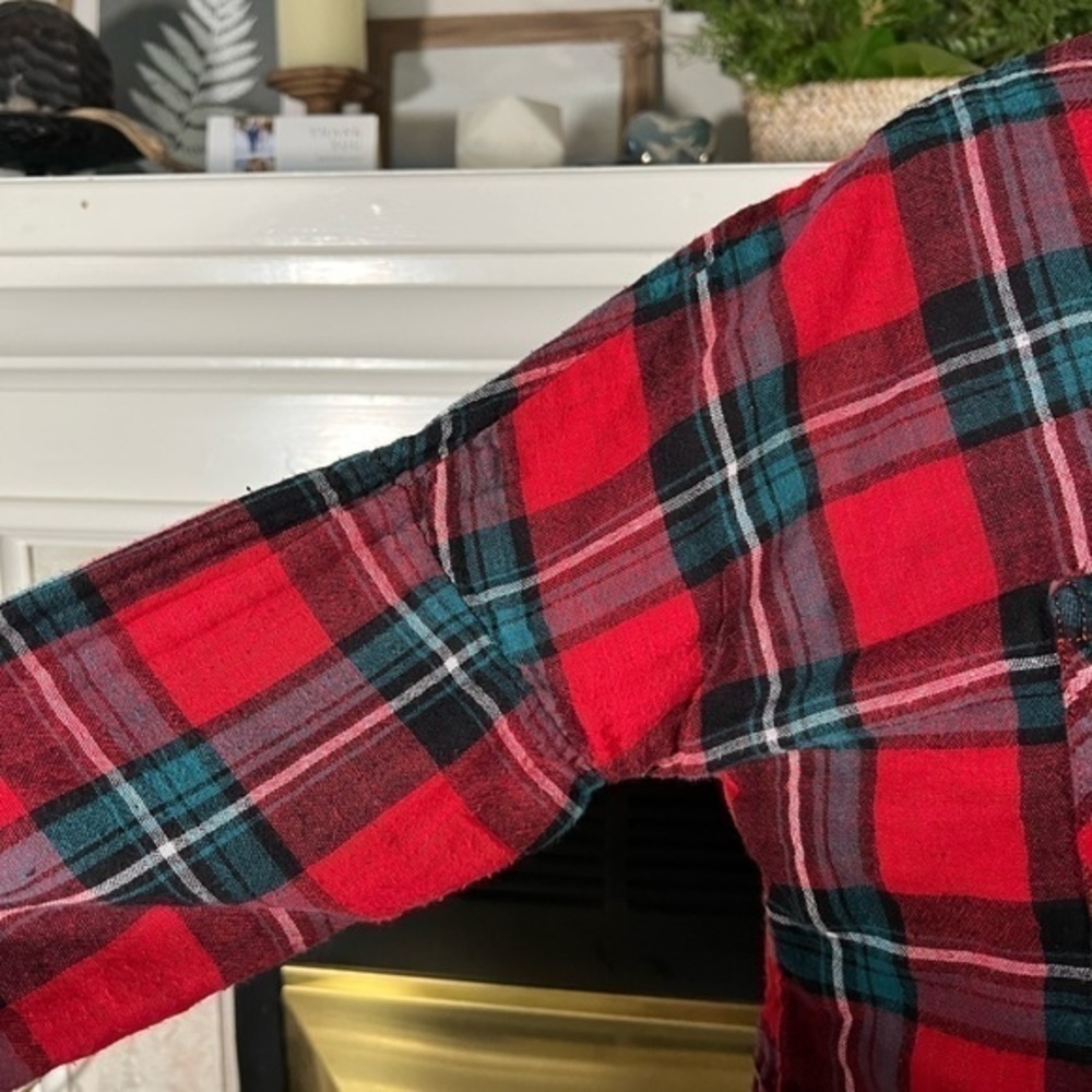 Umgee Cozy Button Down Plaid Flannel - image 8